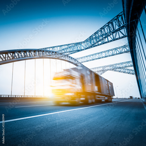 Fototapeta truck motion blur