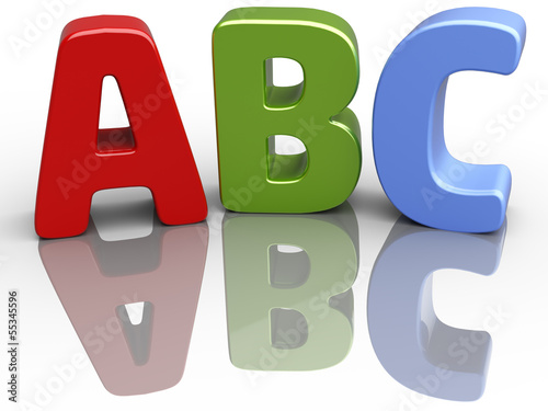 Fototapeta ABC font alphabet education letters
