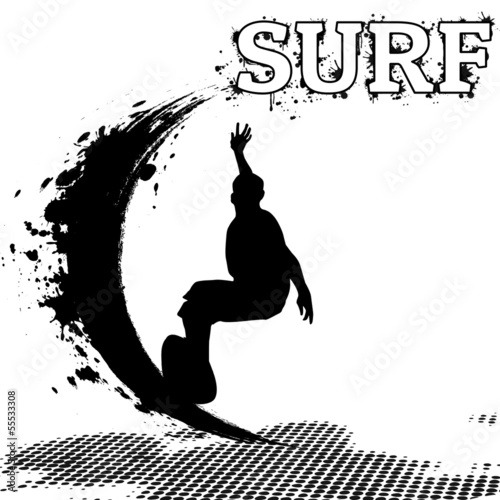 Fototapeta Surfer silhouette