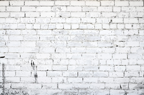 Fototapeta White brick wall