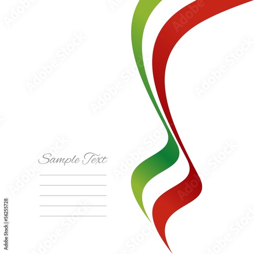 Fototapeta Italian right ribbon vector