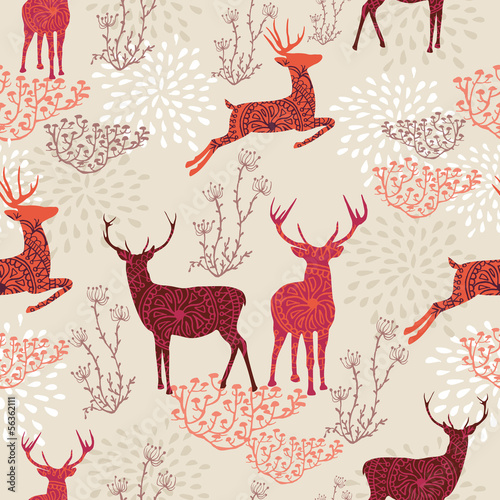  Vintage Christmas elements seamless pattern background. EPS10 fi