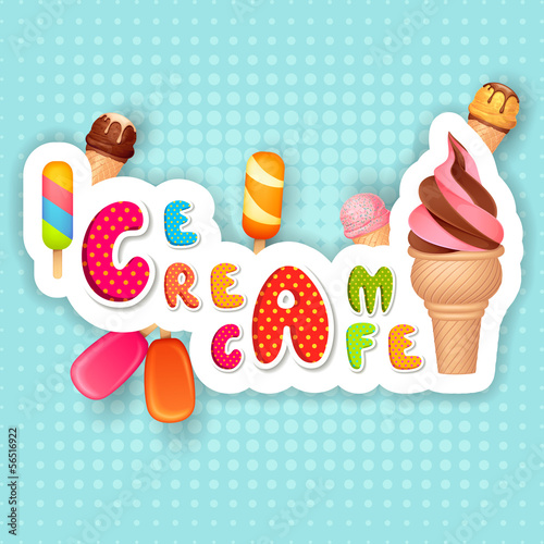 Lacobel vector illustration of Ice cream Poster design