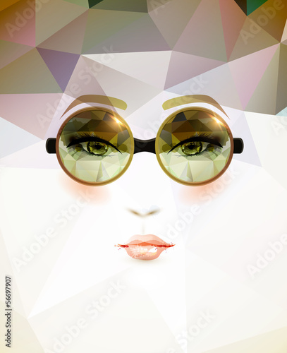 Fototapeta fashion woman with glasses