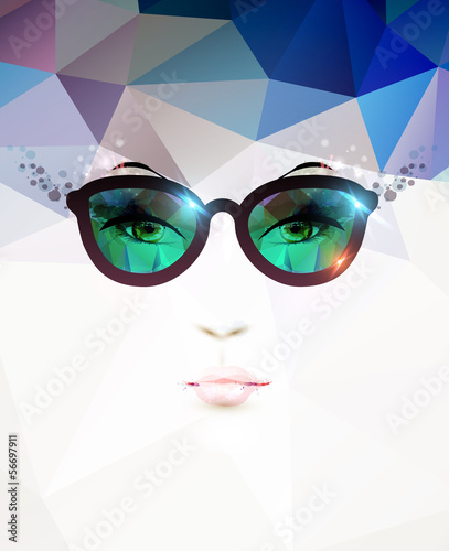 Fototapeta fashion woman with glasses