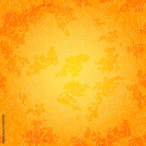 Fototapeta Bright orange seamless pattern