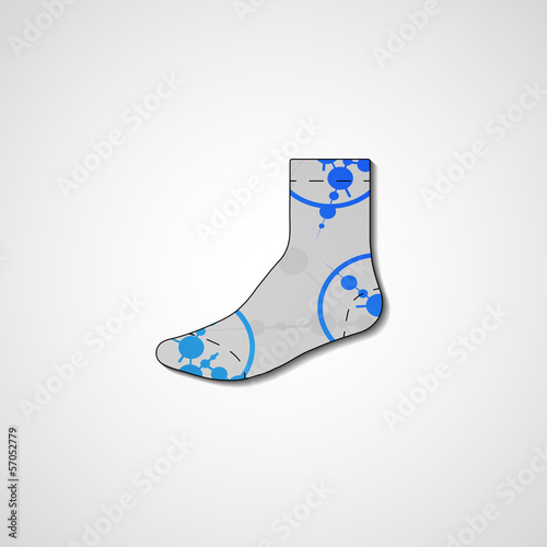 "Abstract illustration on sock, template editable." Stock image and