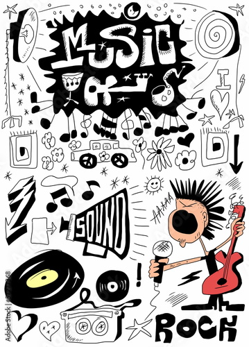 doodle-muzyka-recznie-rysowane-elementy-projektu