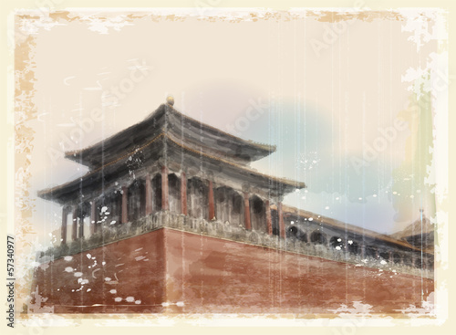 Fototapeta forbidden city in beijing, China
