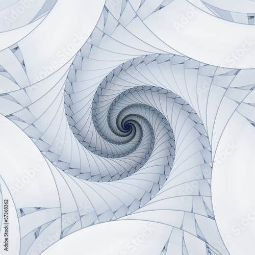 abstrakcjonistyczna-fractal-blekita-spirala-na-bialym-tle