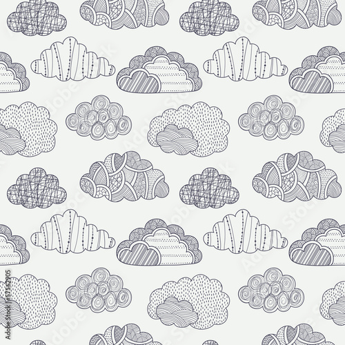 Fototapeta Clouds seamless pattern