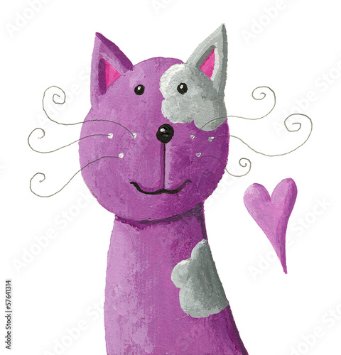 Lacobel Cute purple cat
