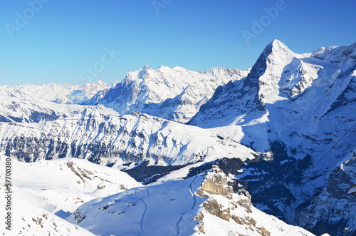Fototapeta Eiger, famous Swiss mountain peak