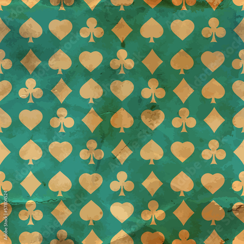  Card suits. Seamless pattern.