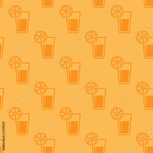  seamless background with glasses of juice