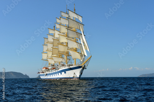  Sailing ship. series of ships and yachts