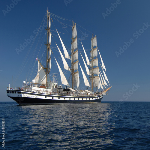  Sailing ship. series of sailing ships and yachts