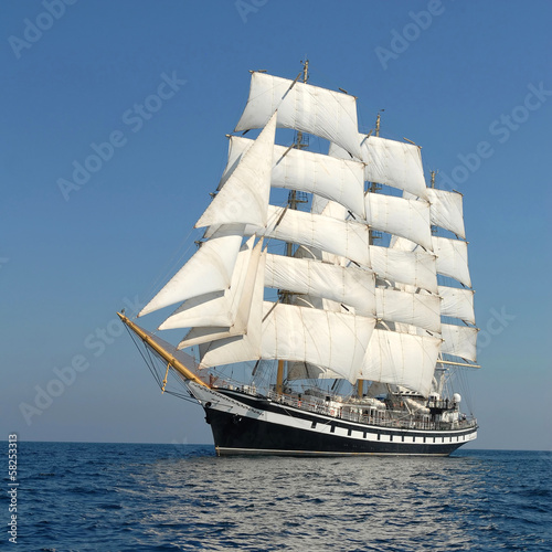 Fototapeta Sailing ship. series of ships and yachts