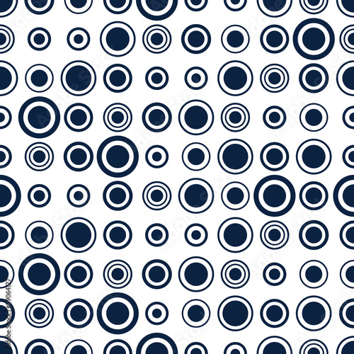 Fototapeta Seamless pattern with black concentric circles