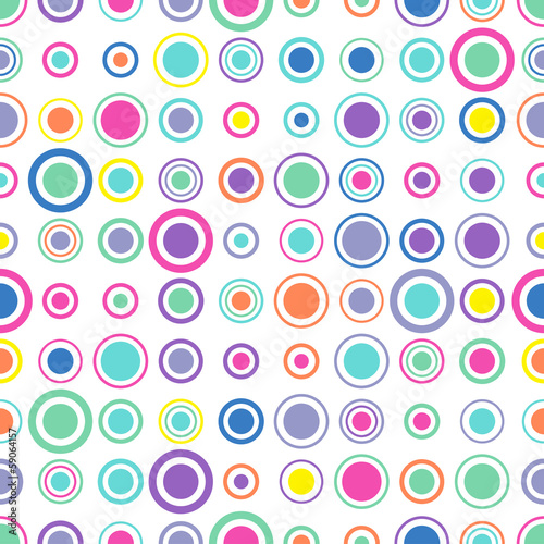  Seamless simple pattern with color circles