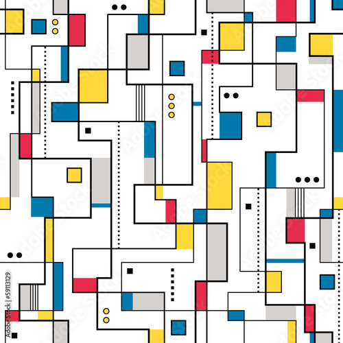  yellow red and blue abstract pattern