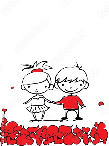 valentine-bazgroly-chlopiec-i-dziewczyna-wektor