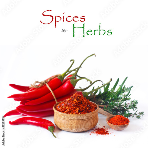Fototapeta Spices and herbs.