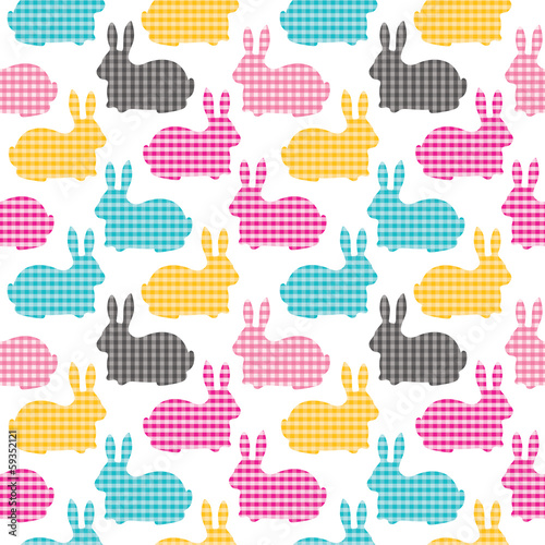 Fototapeta Cute seamless pattern with bunnies
