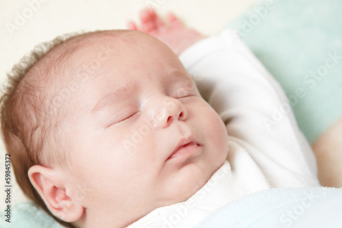Fototapeta Little newborn baby boy
