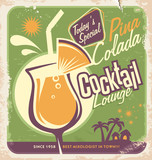 Retro poster design for one of the most popular cocktails