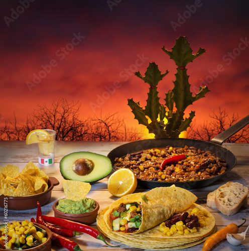 Fototapeta Comida Mexicana - Mexican Food