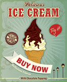 Vintage Ice cream poster design
