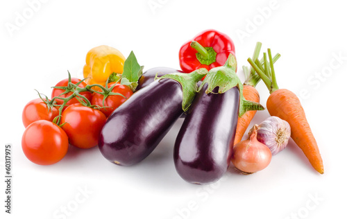 Vegetables isolated on a white background