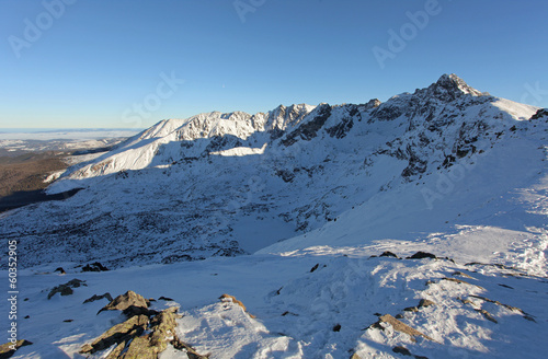 Fototapeta Mountain landscape in the winter. Tatras Kasprowy Wierch Zakopan