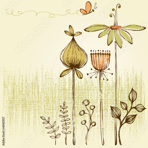 Lacobel Retro Floral Card