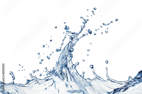 Lacobel blue water splash isolated