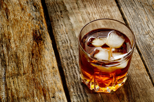 Lacobel glass of whisky