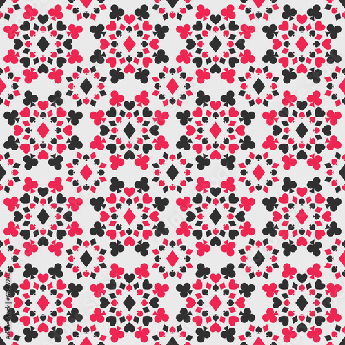  Seamless pattern with card suits