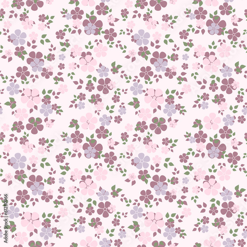 Fototapeta Seamless pattern with flowers. Vector illustration.