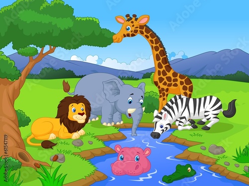 savannah-dekoracje-ze-zwierzetami-i-waterhole