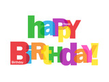  HAPPY BIRTHDAY  Letter Collage  card message congratulations 