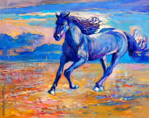 Lacobel Blue horse