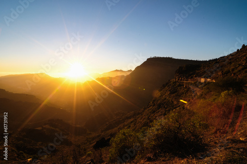 Fototapeta Sunset over the Mountains