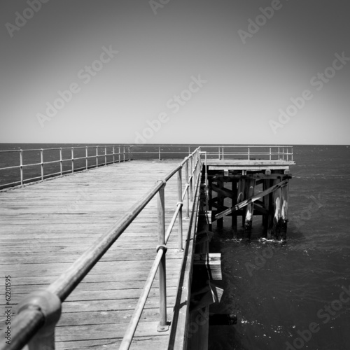  Wooden Jetty Black and White