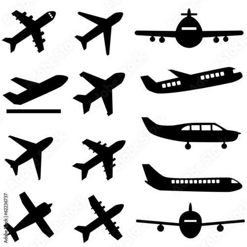 Planes in black poster