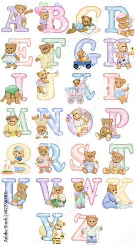  Teddy Tot Alphabet - With Bears