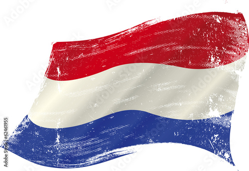 Fototapeta Dutch grunge flag