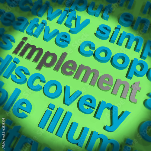 Implement Word Means Execute Or Put Into Practice Poster F62838304 