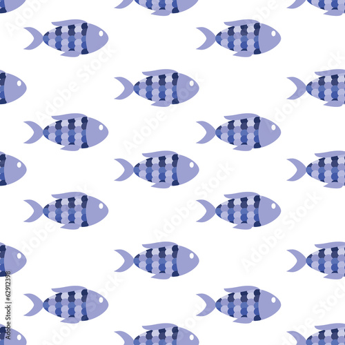  vector seamless pattern of fish
