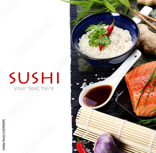 Fototapeta sushi ingredients